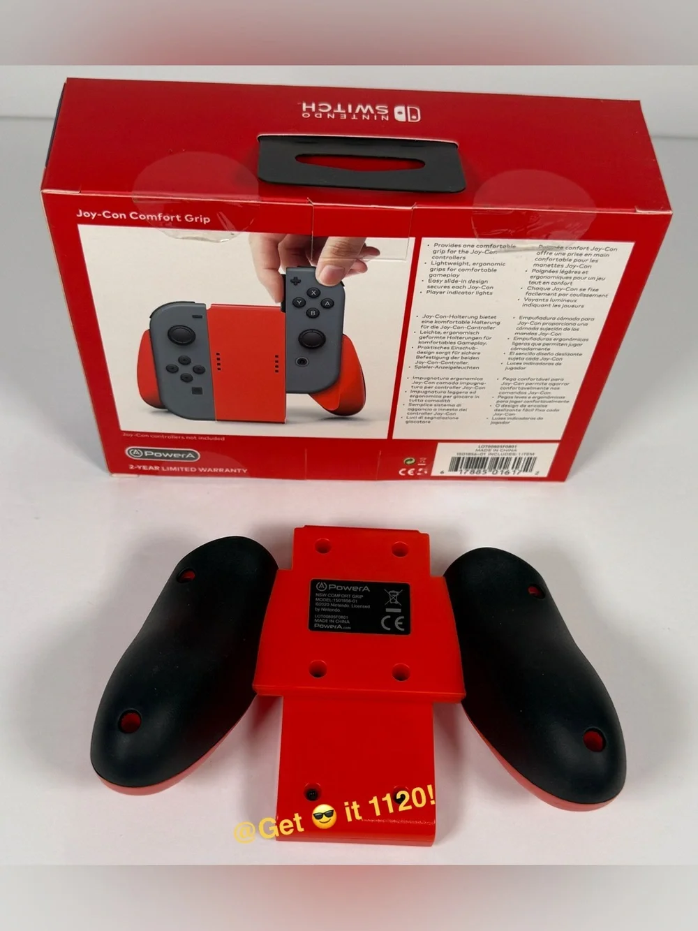 PowerA Joy-Con Comfort Grip for Nintendo Switch Red
